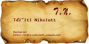 Töltl Nikolett névjegykártya